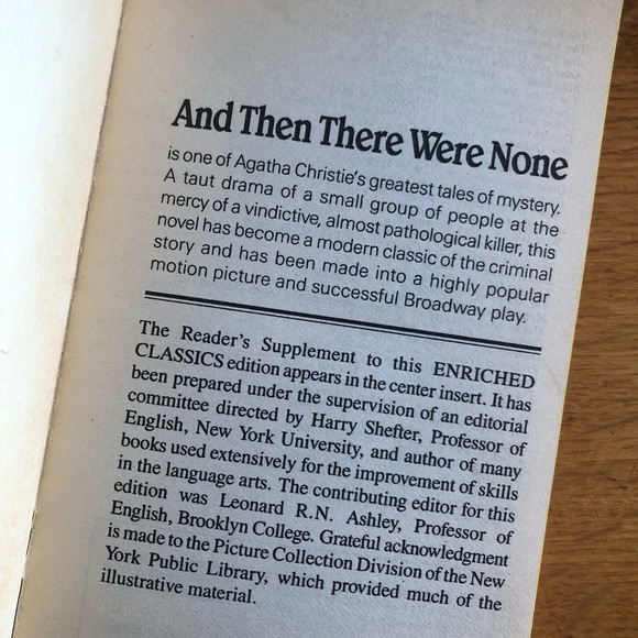 💥3/$15-Agatha Christie Murder Mystery-And Then There Were None - Picture 4 of 6